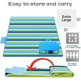 thumbnail image 5 of SUSIELADY Extra Large 76.8 in × 78.7 in Beach Blanket, Outdoor Picnic Blankets, Waterproof Sandproof Portable Blankets, Foldable and Lightweight for Spring Summer Camping, Beach, Park, Blue, 5 of 9