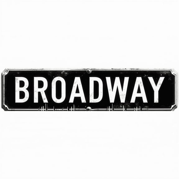 Broadway Tin Sign - 16x4 Inches Vintage Theater Decor for Wall, Great for Movie Room, Bedroom, Living Room | movie room decor, theater decor, vintage decor for home