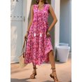 thumbnail image 3 of Anbech 2025 Women Floral Sleeveless Dresses V Neck Boho Sleeveless Maxi Dress, 3 of 7