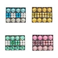 thumbnail image 5 of kiskick Vibrant Decorative Christmas Ball Set - 40Pcs Color Painted Round Shape Easy Hanging Multi Style, PS Plastic Xmas Theme Balls Pendant Party Supplies, 5 of 8