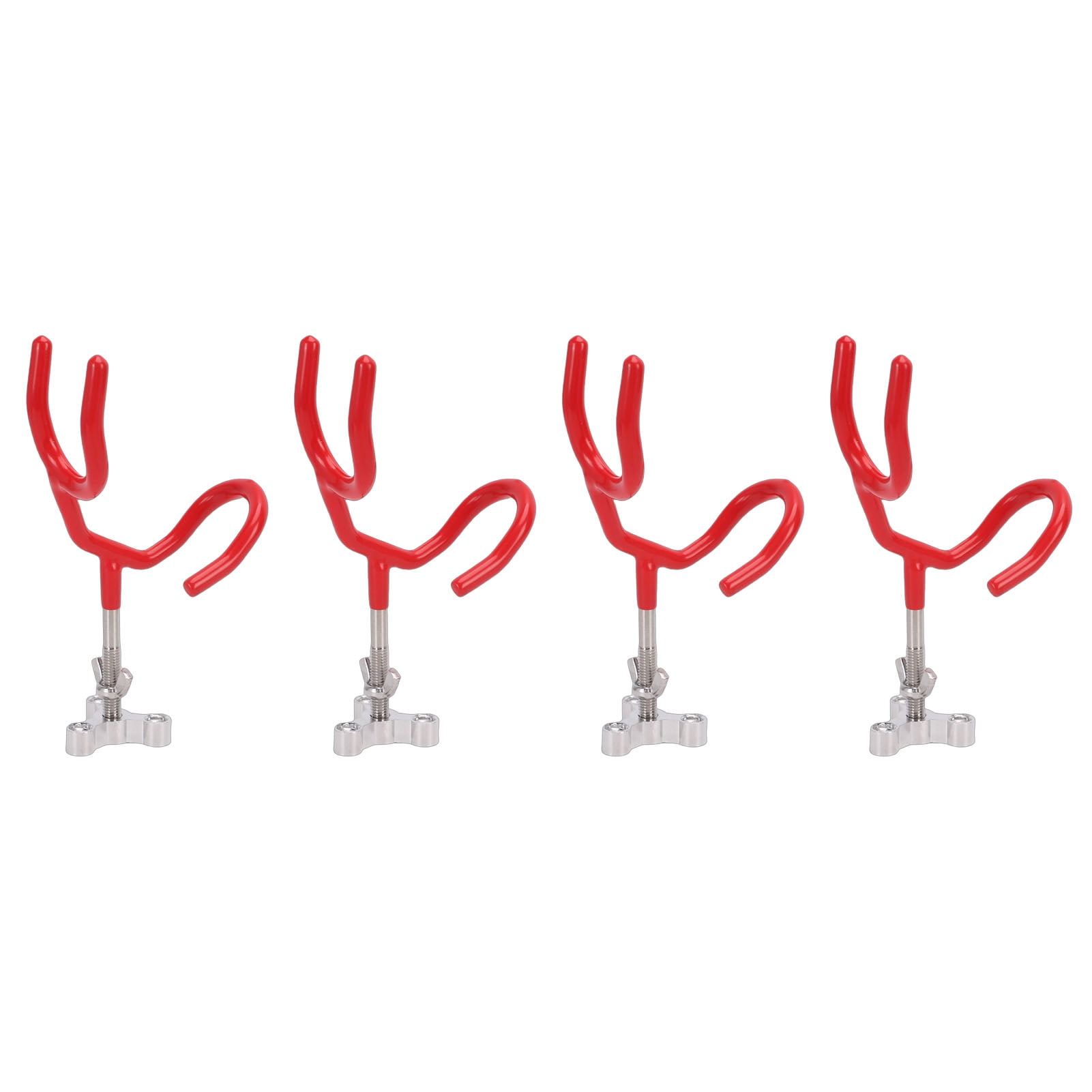 Vowen 4 Pcs Fishing Rod Holder 20 Degree Angle Fish Pole Holder with Deck Mount Base for Yacht Kayak Drift Fishing Red