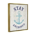 thumbnail image 5 of Stupell Industries Stay Anchored Rustic Nautical Beach Typography Graphic Art Metallic Gold Floating Framed Canvas Print Wall Art, Design by CAD Designs, 5 of 5