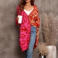 thumbnail image 3 of Patlollav Womens Medium Long Coat New Long Sleeve Sweater Knitted Cardigan Coat, 3 of 6