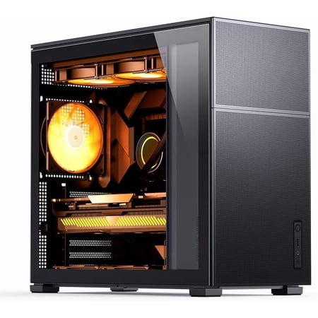 D41 MESH Black ATX Computer Case, ATX/M-A.TX Mainboard/Support RTX 4090(335-400mm) GPU 360/280AIO,Power A.TX/SFX: 100mm-220mm Multiple Tool-Free Design, Black