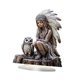 thumbnail image 5 of Estatua de búho de niña india, adorno acrílico plano, figura americana, escultura coleccionable para sala de estar, gabinete, oficina, 5 of 9