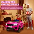 thumbnail image 2 of TOBBI 12V Kids Ride on Police Car Electric Battery Powered Toys W/ Remote Control,up to 3.1 mph, Rose Red, 2 of 10