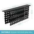 thumbnail image 2 of OTHWAY 9.5"x12" Non-Slip Double Sink Divider Protector Mat - Heavy-Duty Dish Drying Rack with Strong Suction Cups, Easy to Clean & No Smell Kitchen Sink Tray for Glassware, Plates & Dishes (Black), 2 of 7