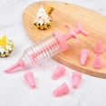thumbnail image 3 of Food Grade Pink Pastry Syringe Kit with Nozzles Set, 3 of 5