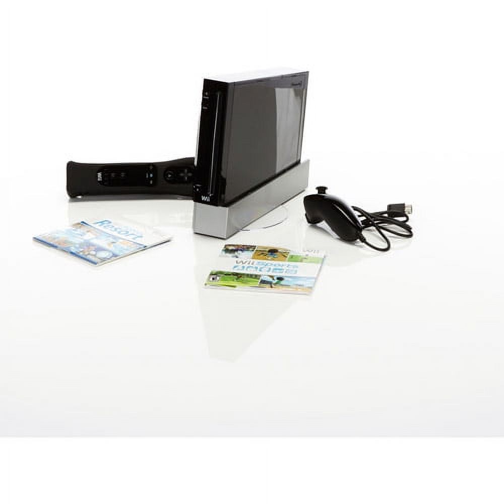 Restored Nintendo Wii - Limited Edition Sports Resort Pak - game console - black - Wii Sports, Wii Sports Resort - with Wii MotionPlus (Refurbished) - image 2 of 2