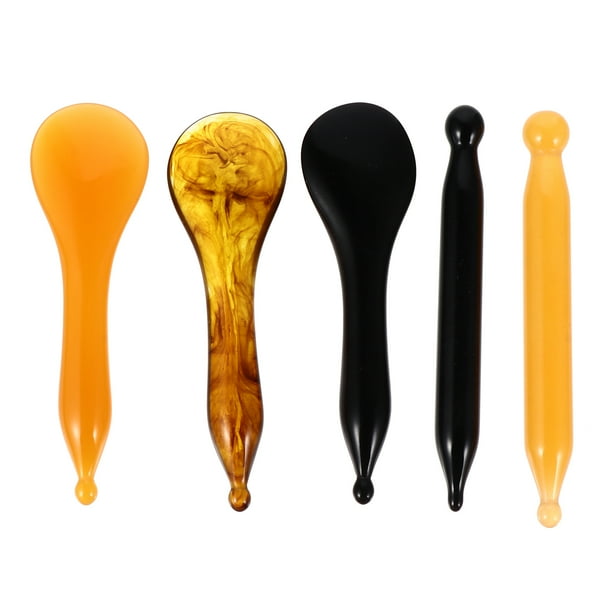 EeaseMX 1 juego de 5 varillas de masaje de meridianos de resina para masaje facial y corporal.