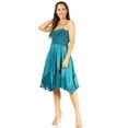 thumbnail image 3 of Sakkas Aphrodite Embroidered Batik Dress - A-Turquoise - One Size, 3 of 5