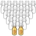 thumbnail image 1 of Minibotella de vidrio Queekay con tapa abatible, 120 ml (20 unidades) con tapones, 1 of 6