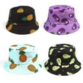 thumbnail image 3 of Lindo sombrero de pescador para playa, sombreros de pescador para mujeres, reversible, de doble cara, aguacate, negro/berenjena$Sombrero de pescador reversible, gorra de verano para playa, 3 of 3