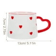 thumbnail image 3 of Coffee Mug with Handle Ceramic Coffee Cup Latte Cappuccino Ceramic Mug with Heart Pattern, 3 of 5