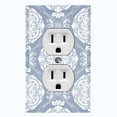 thumbnail image 1 of Metal Light Switch Plate Cover Mandala Gray White Floral Pattern Damask MDL077, 1 of 13