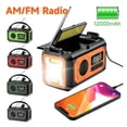 thumbnail image 2 of Weather Alert Radio Solar Hand Crank Multifunction Radio Flashlight Power Bank For Outdoor Survival ,Handy Bright, 2 of 4