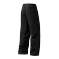 thumbnail image 6 of Men’s Lined Sweatpants Thermal Thicken Fleece Wide Leg Track Pants Windproof Warm, 6 of 9