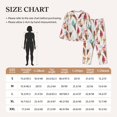 thumbnail image 4 of Pajama Sets for Women 2 Pcs, Cartoon Ice Cream Print Button Down Long Sleeve Sleepwear Lounge PJ Sets, 4 of 6