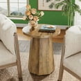 thumbnail image 6 of Rustic Farmhouse Round Pedestal Table, Octagonal Base, Water/Scratch-Resistant for Living Room/Bedroom, 6 of 6