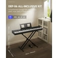 thumbnail image 3 of Donner Portable Digital Piano 88-key Synth Action Keyboard with X Stand, Pedal, Auto-accompaniment for Beginner, 128 Tones, 83 Rhythms, Support USB/MIDI/Melodics, Wireless Connection, 3 of 8