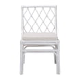 thumbnail image 2 of bali & pari Carwyn Bohemian White Rattan Dining Chair, 2 of 6