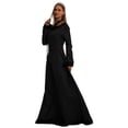 thumbnail image 3 of Huowey Witch Gothic Dresses Womens Halloween Elegant Fancy Cosplay Party Gown Crew Neck Long Sleeve Eye-Catching Halloween Dress,Black,M, 3 of 8