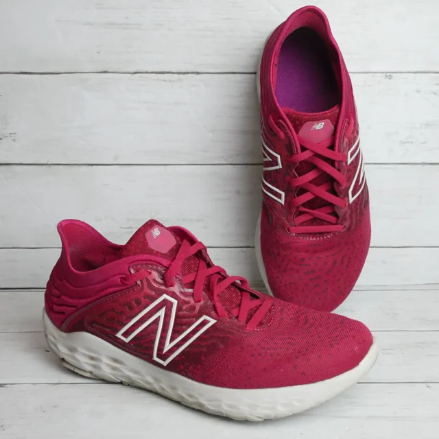 New Balance Fresh Foam Beacon V3 Mens 7.5 Running Shoes Red Sneakers MBECNRW3