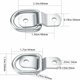 thumbnail image 2 of Anillos en D, gancho de amarre de acero inoxidable, anillo de montaje de anillo de amarre, correa de amarre 6 piezas y 12 tornillos para remolque de automóvil, hamaca de madera, camping 6x25 mm - esquí esquí Gafas de esquí, 2 of 5