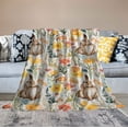 thumbnail image 2 of ONETECH  Easter Fuzzy Blanket  Watercolor Floral Bunny Throw Blanket Soft Warm Flower Rabbit Blanket for Spring Home Chair Sofa Couch Bed, 2 of 6
