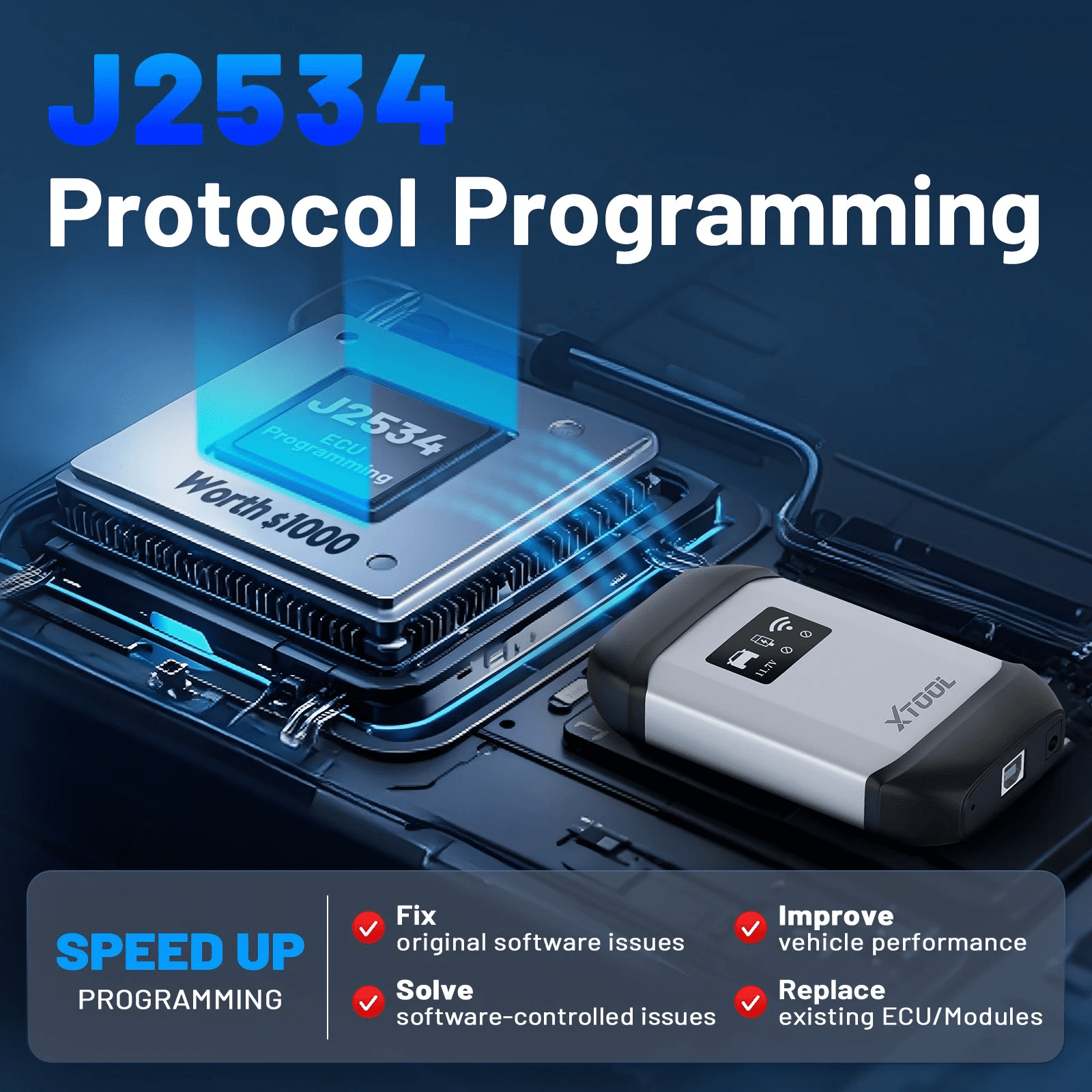 XTOOL D9 MAX Automotive Diagnostic Scanner, Bluetooth Full System Bi Directional Scan Tool, J2534 Repr0gramming Tool, Topology Mapping, 45+ Resets, with KC501 KS-1 Key Fob Programmer