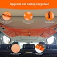 thumbnail image 5 of SUV Car Ceiling Cargo Net with Adhesive Straps,Double-Layer Mesh Car Roof Net Storage for Truck, Van,Travel Long Road Trip Camping Interior Accessories 39.3 X 23.6 Inch,Orange, 5 of 6