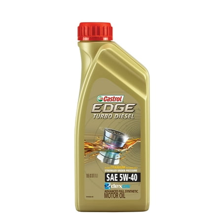 Castrol Edge Turbo Diesel Advanced Full Synthetic Motor Oil 5W-40, 1 Liter
