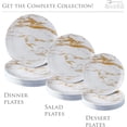 thumbnail image 4 of SHIQI-Gold Marble Design Plates | Elegant Salad Plates | Carrara Marble Collection | 9” – 10 PC, 4 of 4