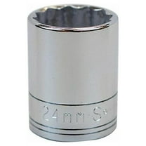 SK Hand Tools 40324 1/2" Drive 12 Point Standard Metric Socket 24mm