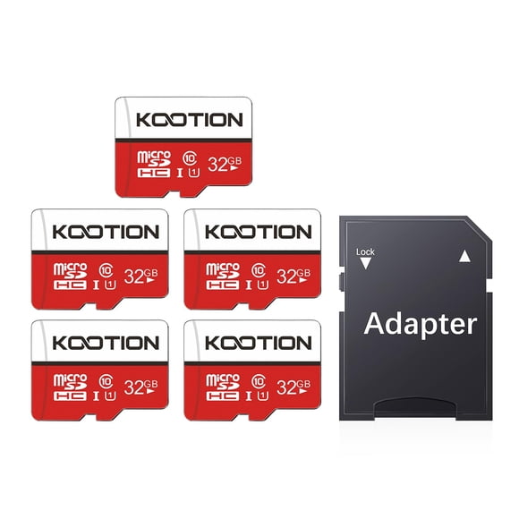 Tarjeta micro SD KOOTION 32 GB clase 10 con adaptador, paquete de 5