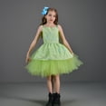thumbnail image 2 of OBEEII Kids Girls Ruffle Tulle Dress Cosplay Costume Joy Disgust Anger Sadness Dress Up Outfits Birthday Party Dress with Accessories 10-12 Years Green, 2 of 6