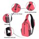 thumbnail image 4 of Mochila bandolera para acampar y hacer senderismo, bolso bandolera para viajes, senderismo, mochila para el pecho, 4 of 7