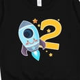 thumbnail image 3 of Inktastic Rocket Space Ship Happy Second Birthday Toddler Sweatshirt, 3 of 4