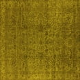 thumbnail image 1 of Ahgly Company Machine Washable Indoor Square Oriental Yellow Industrial Area Rugs, 3' Square, 1 of 4