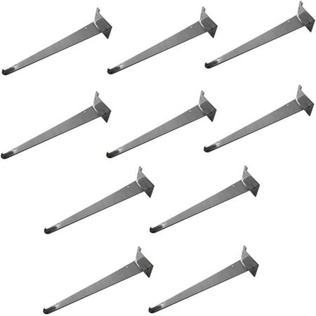 

Slatwall Shelf Bracket Knife Shelf Display Shelf Metal Chrome - Pack 20