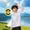 White, variant on HAOTAGS Kids Sun Protection Tops,Long Sleeve Hooded UV Protection Fabric Graphic Shirts Multicolor 9-10T