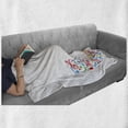 thumbnail image 6 of Letter J Soft Flannel Fleece Throw Blanket, J Typography in Design Musical Notes Graphic Style ABC Font Language Theme, Cozy Plush for Indoor and Outdoor Use, 50" x 70", Multicolor, by Ambesonne, 6 of 6