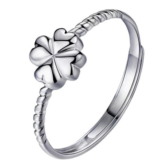 Stylish Opening Four-leaf Clover Special-interest Design Index Finger Ring