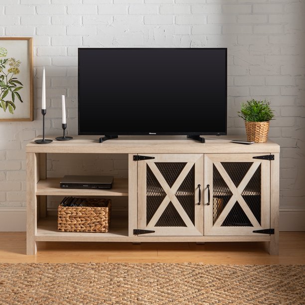 Manor Park Industrial Farmhouse TV Stand for TVs up to 65", White Oak