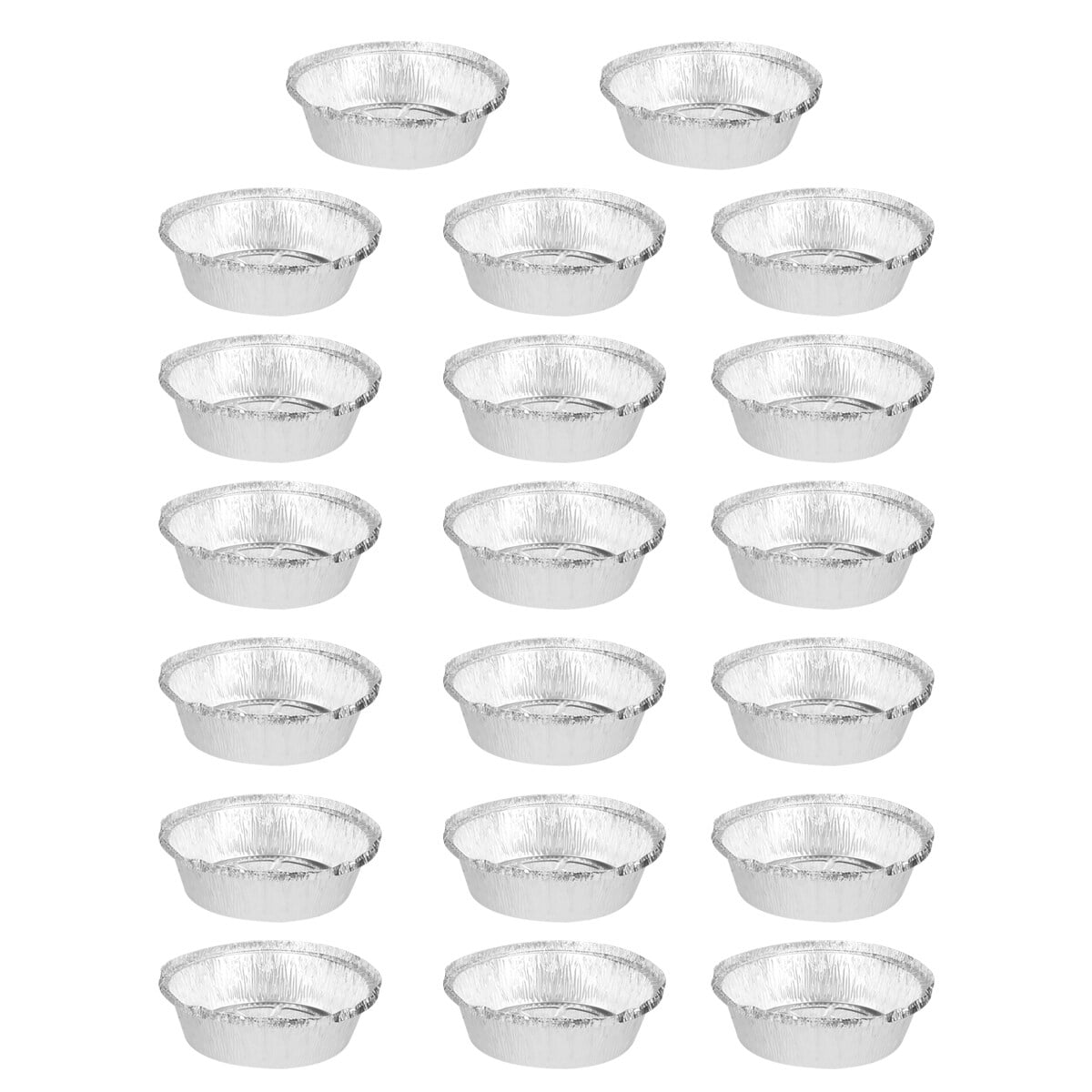 NUOLUX 20PCS 6 Inch Aluminum Foil Plate Round Shape Disposable Take Out