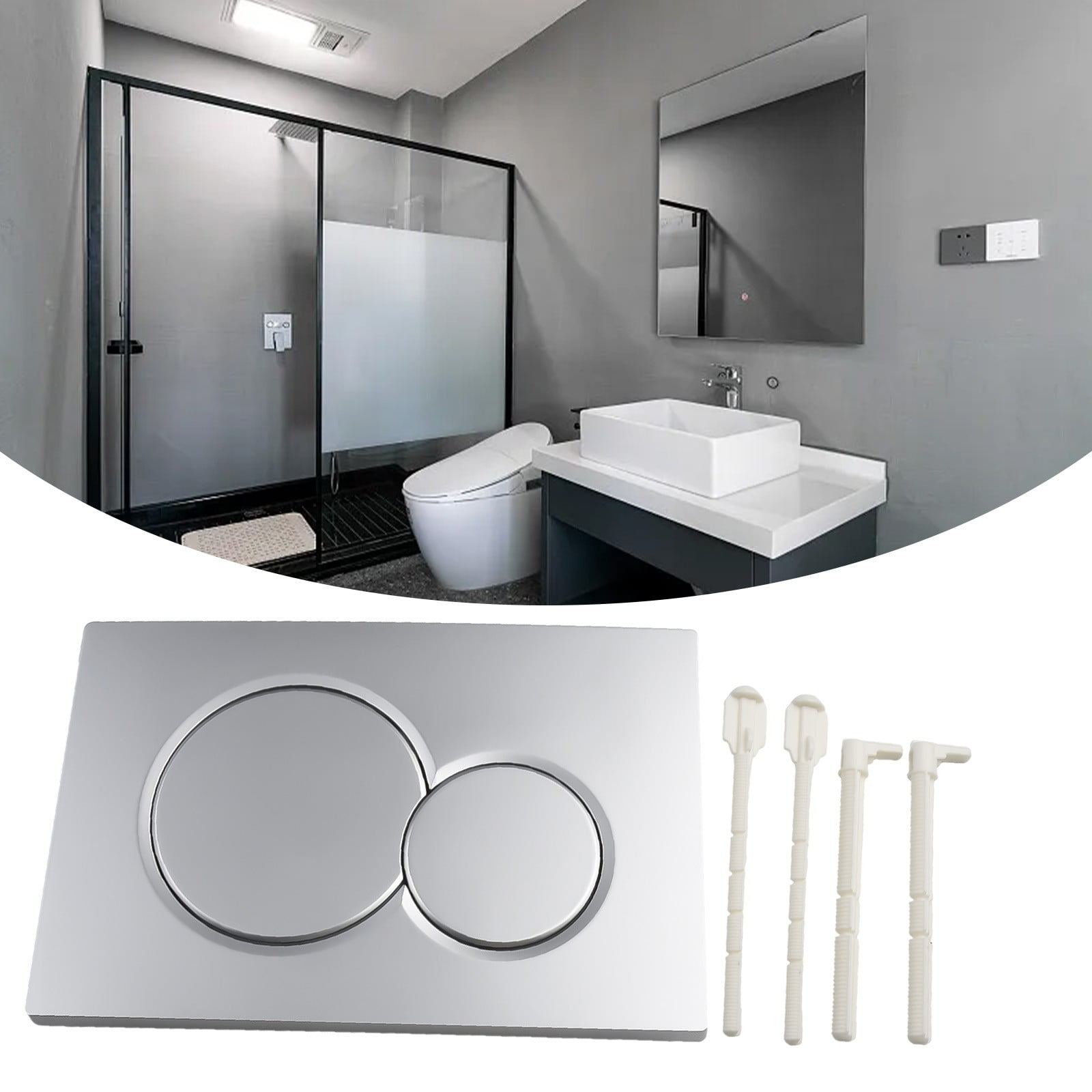 Geberit Samba Dual Flush Actuator Chrome – Spülungsauslöser Für Sigma UP-Spülkästen