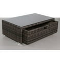 thumbnail image 4 of Living Source Wicker / Rattan 4-Person Seating Group w/Cushions in Espresso/Navy, 4 of 5