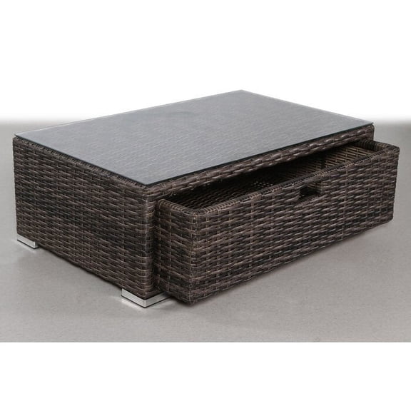 Living Source International 12-Piece Sectional Set w/Cushions in Espresso/Gray