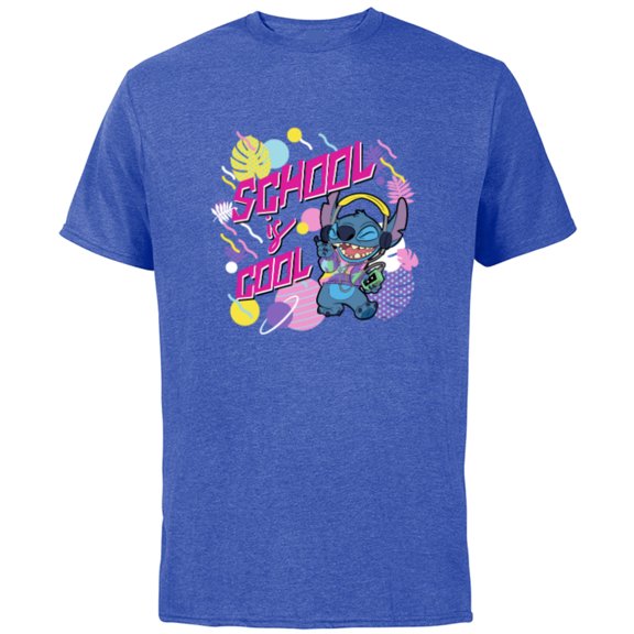 Disney Stitch School is Cool - Short Sleeve Cotton T-Shirt for Adults - Customized-Royal Heather