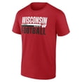 thumbnail image 2 of Men's Red Wisconsin Badgers On The Game T-Shirt, 2 of 3